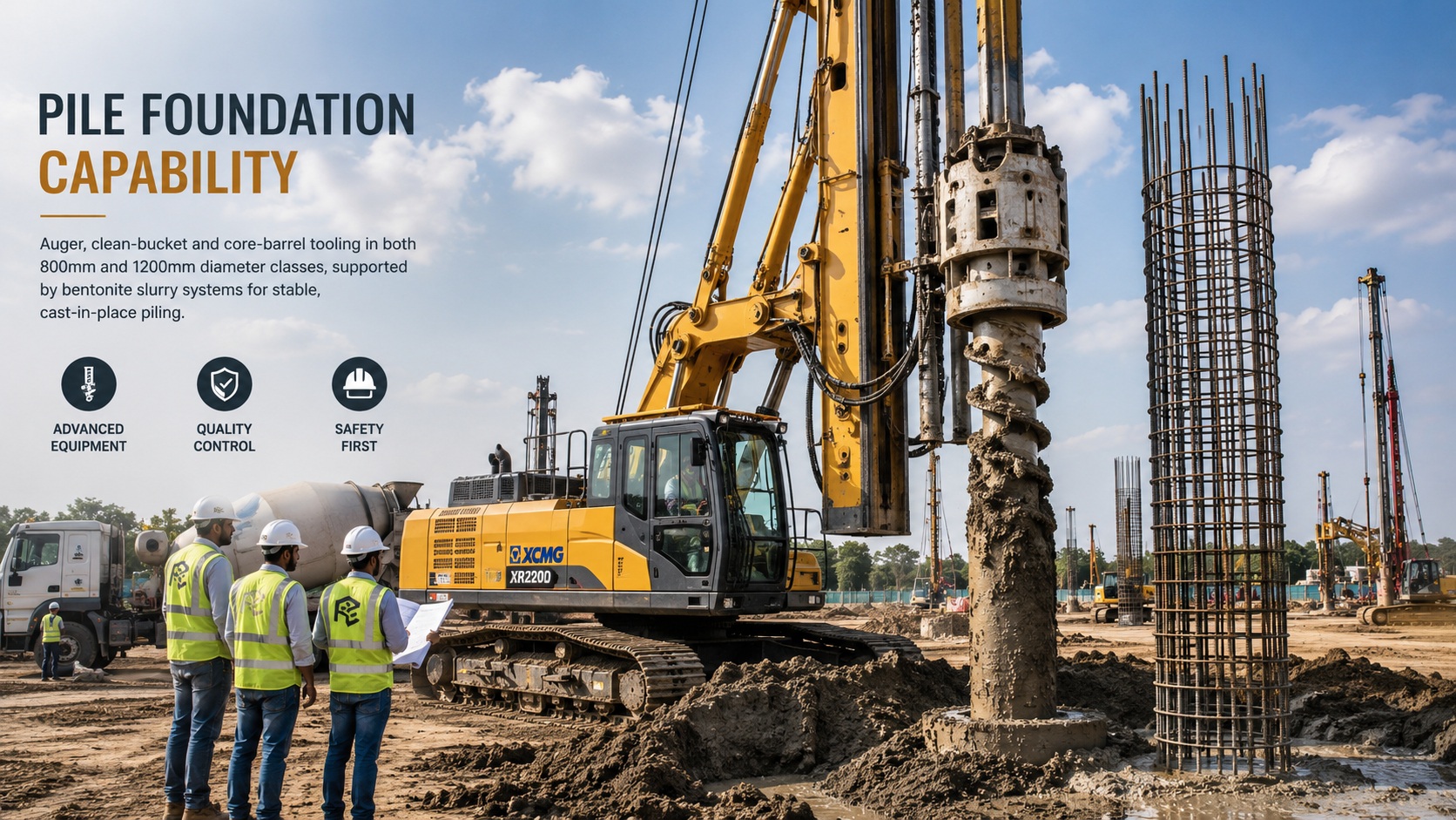 Marine piling works